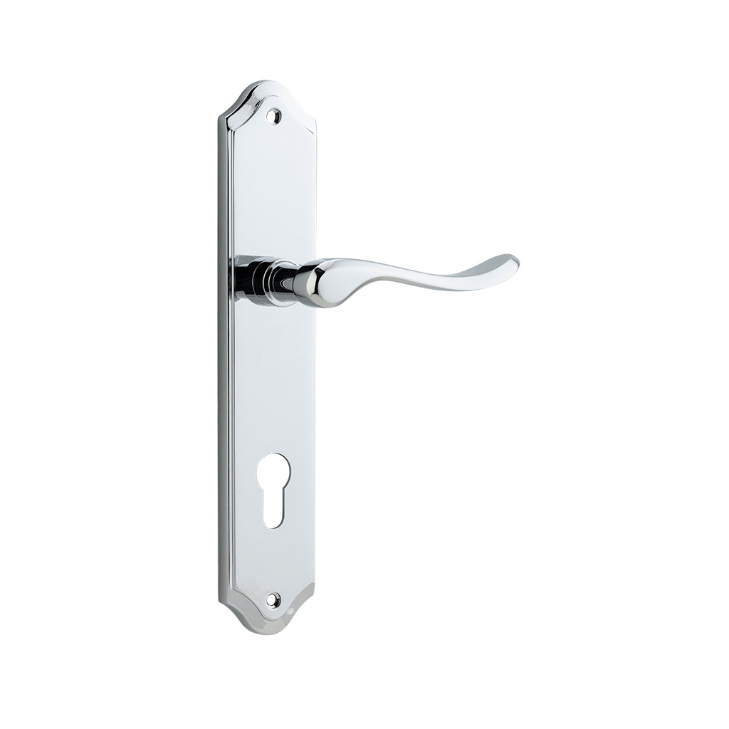 Stirling Lever - Shouldered Backplate Polished Chrome / Entrance / Lever Set Only