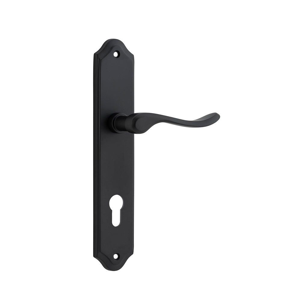 Stirling Lever - Shouldered Backplate Matt Black / Entrance / Lever Set Only