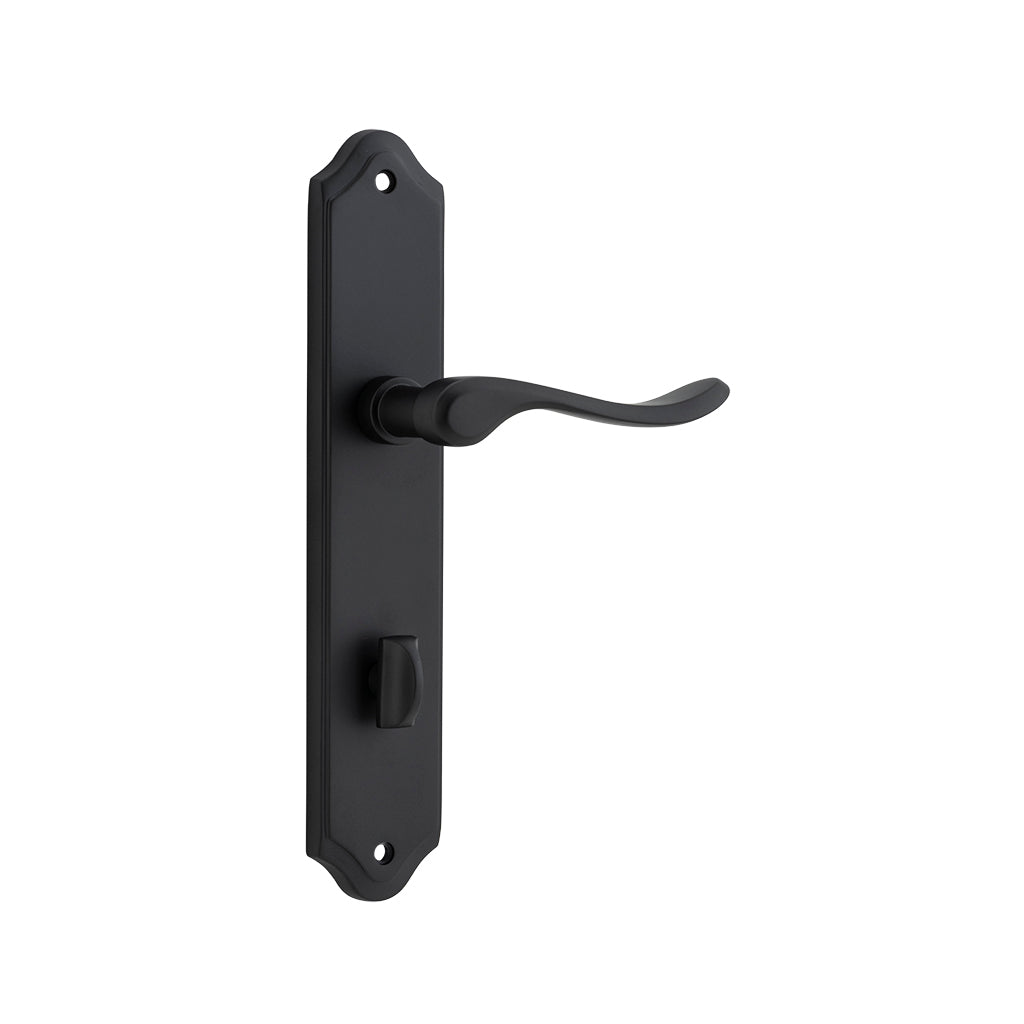 Stirling Lever - Shouldered Backplate Matt Black / Privacy / Lever Set Only