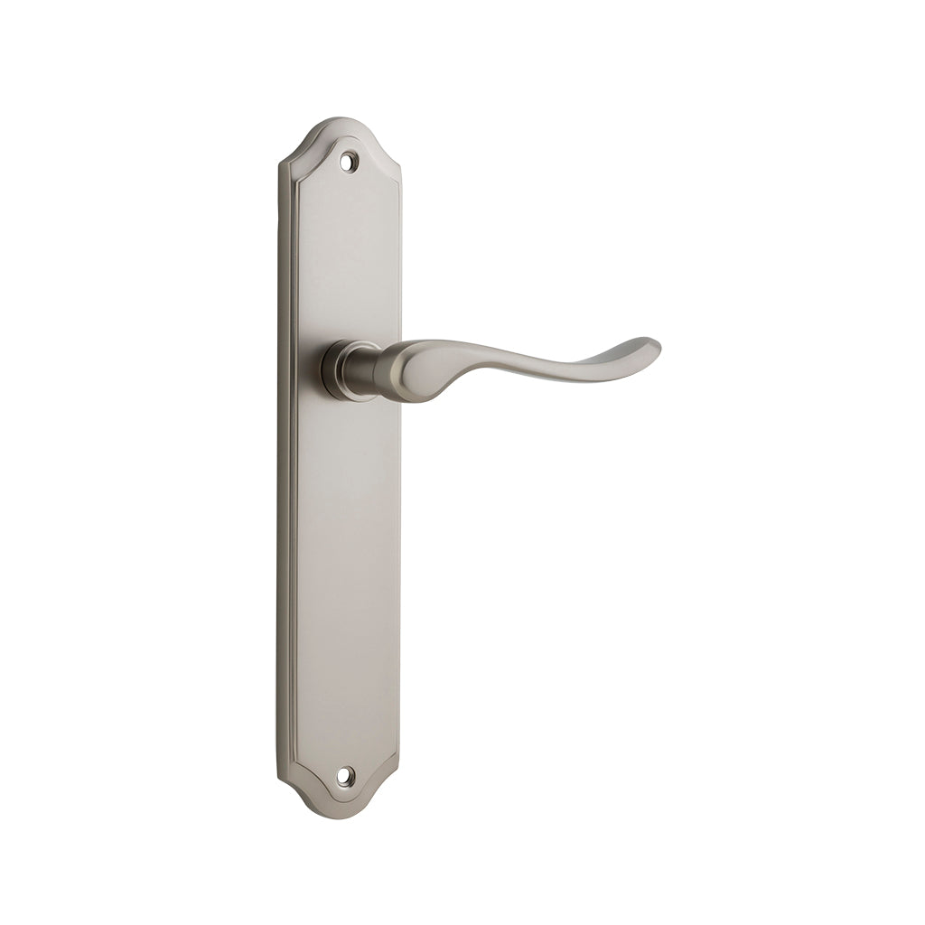Stirling Lever - Shouldered Backplate Satin Nickel / Passage / Lever Set Only