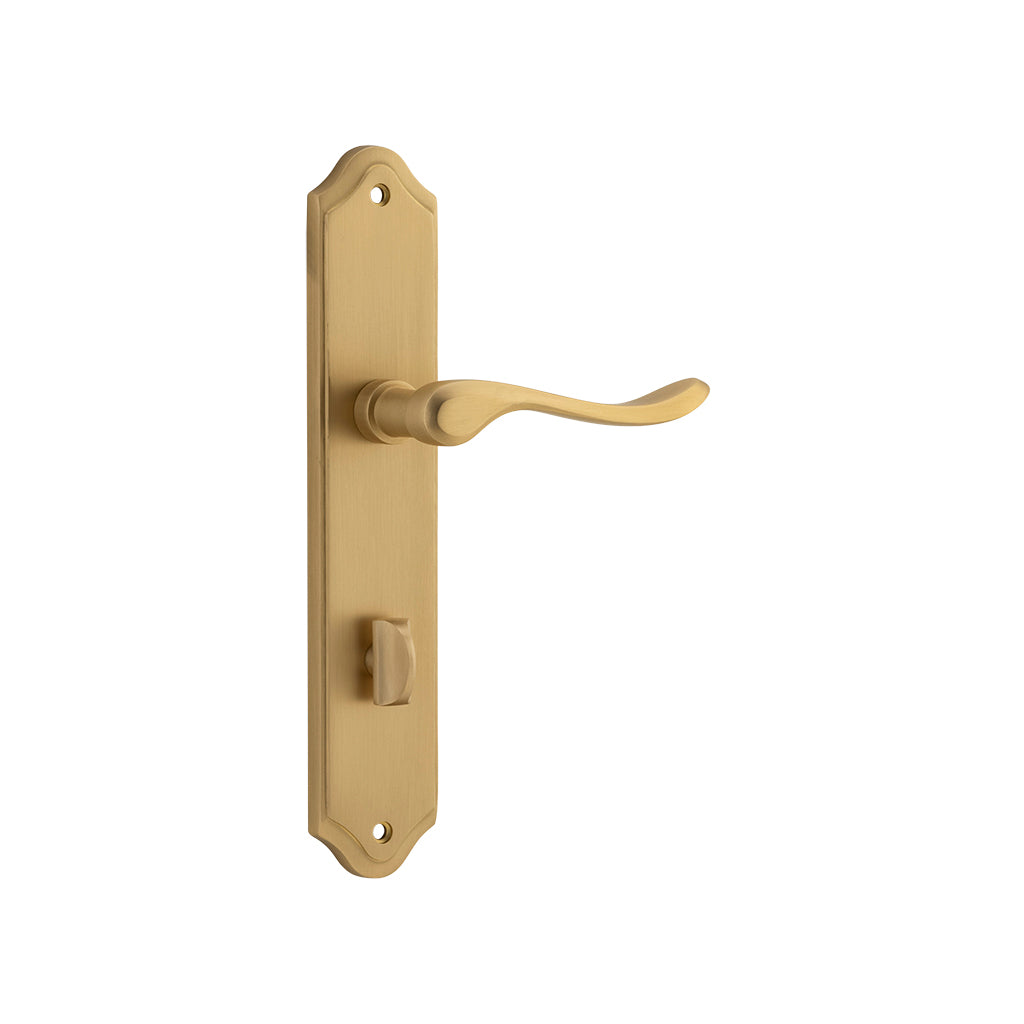Stirling Lever - Shouldered Backplate Brushed Brass / Privacy / Lever Set Only