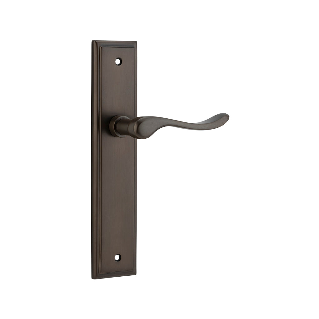 Stirling Lever - Stepped Backplate Signature Brass / Passage / Lever Set Only
