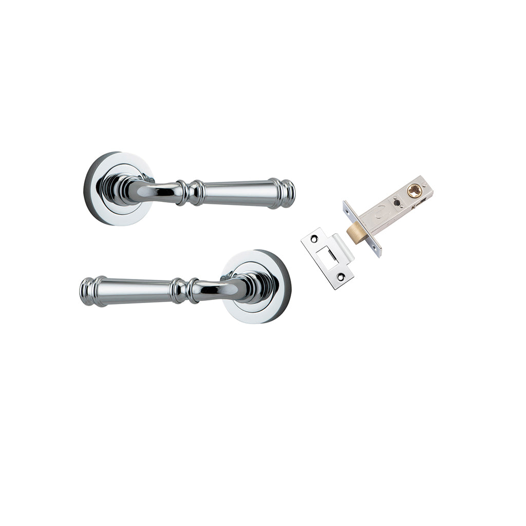 Verona Lever - Round Rose Polished Chrome / Passage / Passage Kit