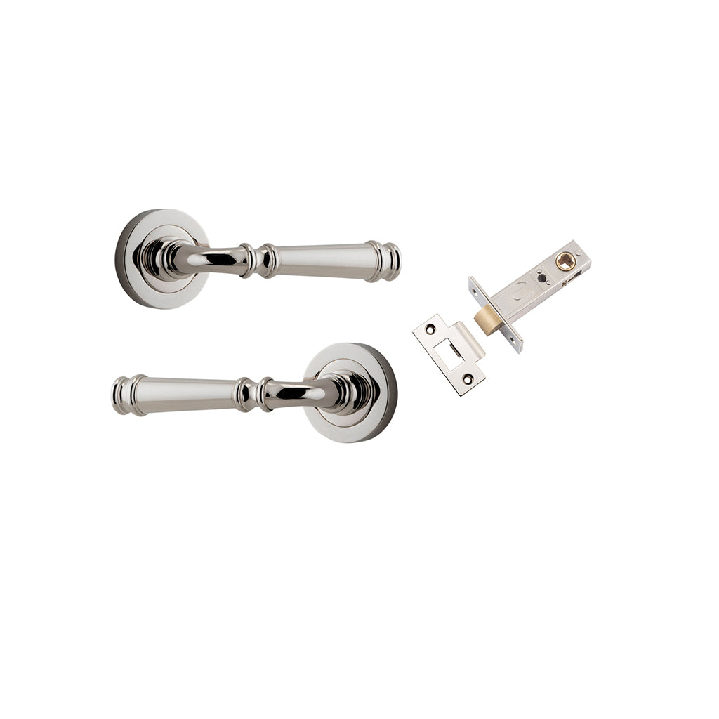 Verona Lever - Round Rose Polished Nickel / Passage / Passage Kit