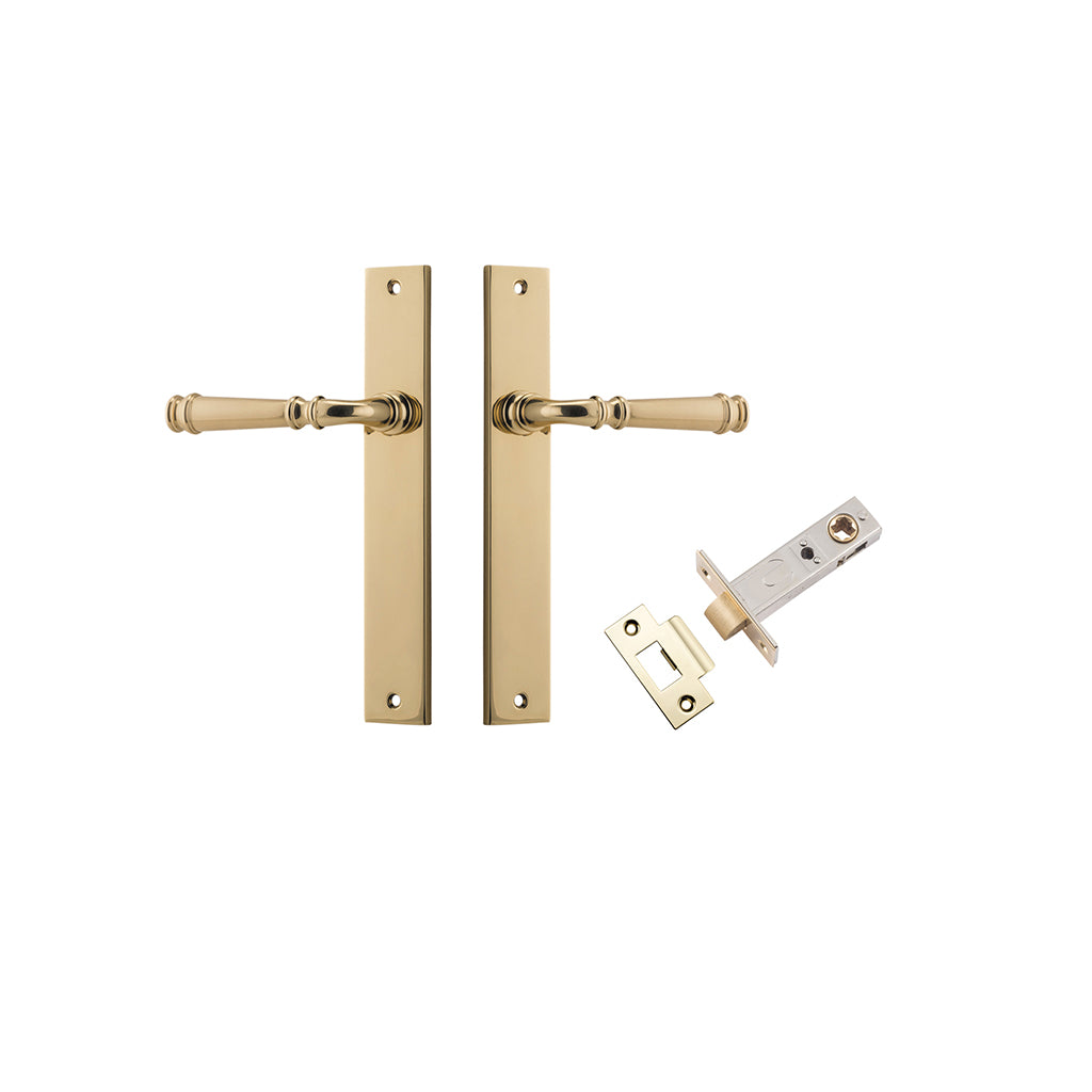 Verona Lever - Rectangular Backplate Polished Brass / Passage / Passage Kit