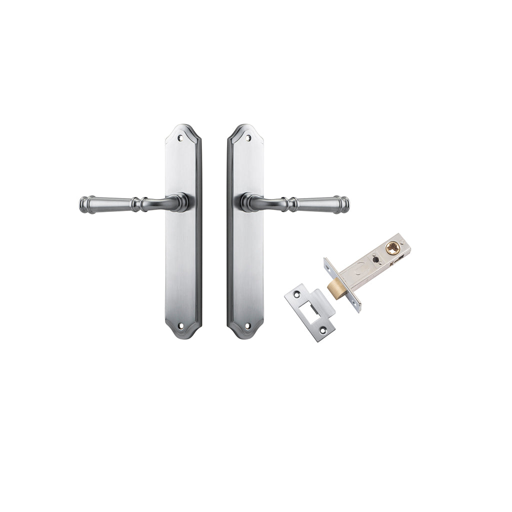 Verona Lever - Shouldered Backplate Brushed Chrome / Passage / Passage Kit