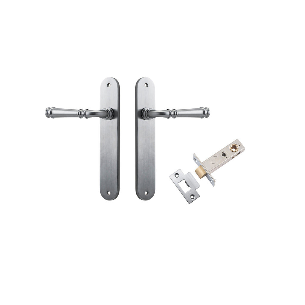 Verona Lever - Oval Backplate Brushed Chrome / Passage / Passage Kit
