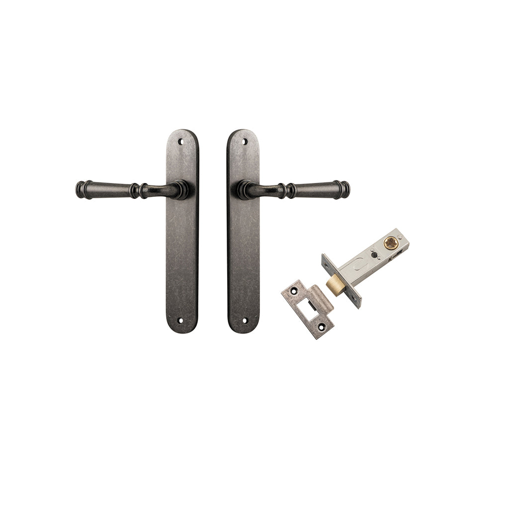 Verona Lever - Oval Backplate Distressed Nickel / Passage / Passage Kit