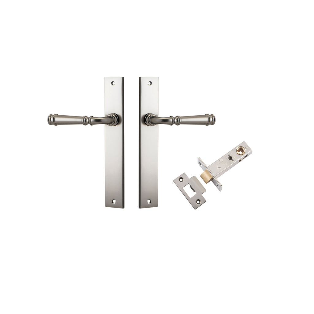 Verona Lever - Rectangular Backplate Satin Nickel / Passage / Passage Kit