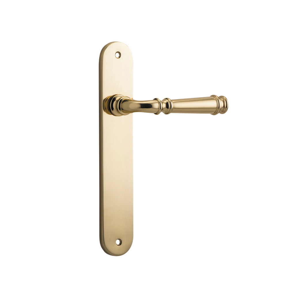 Verona Lever - Oval Backplate Polished Brass / Passage / Lever Set Only