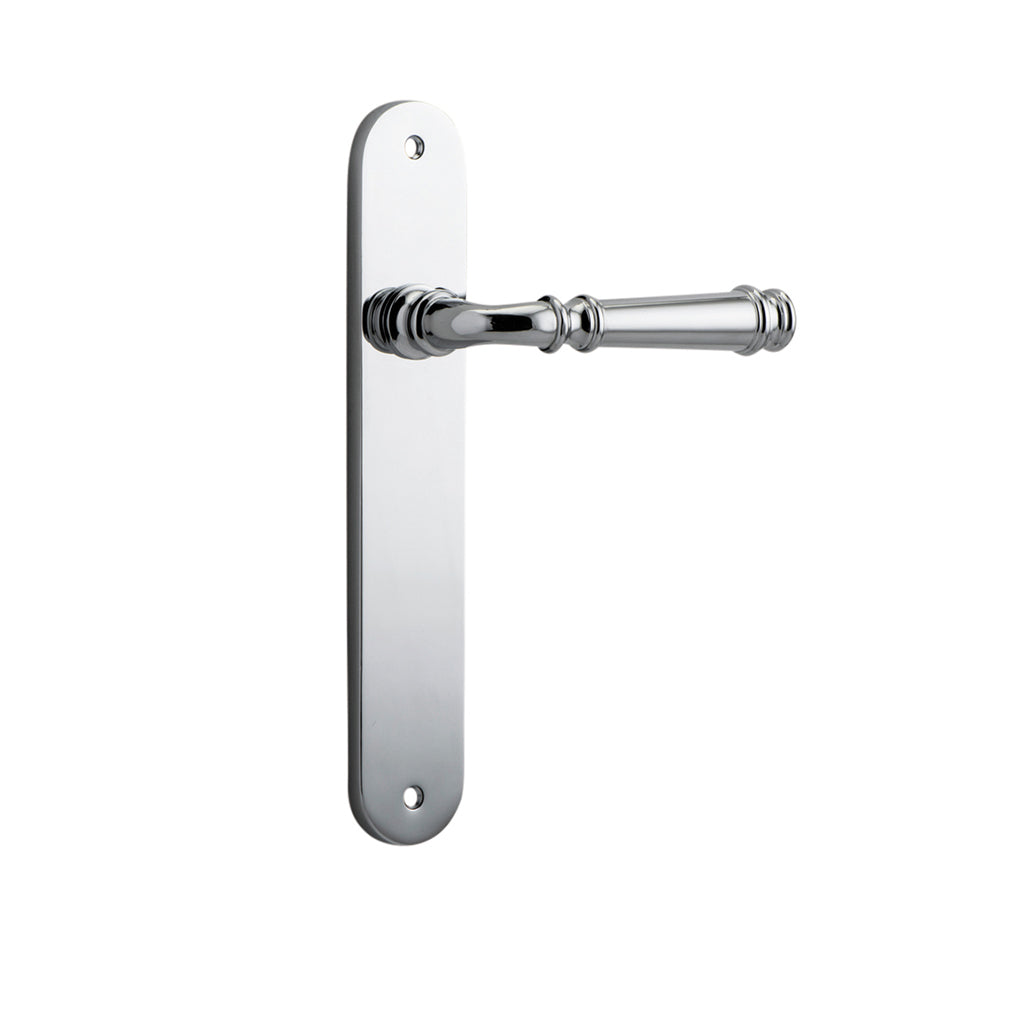 Verona Lever - Oval Backplate Polished Chrome / Passage / Lever Set Only