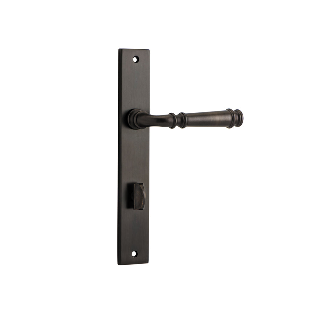 Verona Lever - Rectangular Backplate Signature Brass / Privacy / Lever Set Only