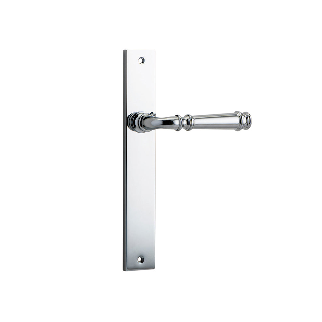 Verona Lever - Rectangular Backplate Polished Chrome / Passage / Lever Set Only