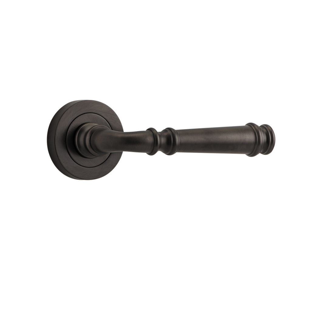 Verona Lever - Round Rose Signature Brass / Passage / Lever Set Only