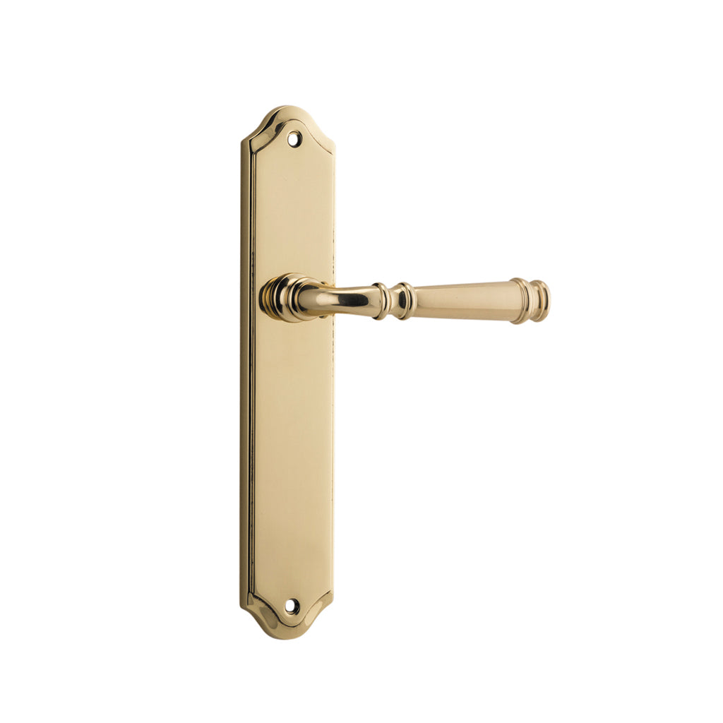 Verona Lever - Shouldered Backplate Polished Brass / Passage / Lever Set Only