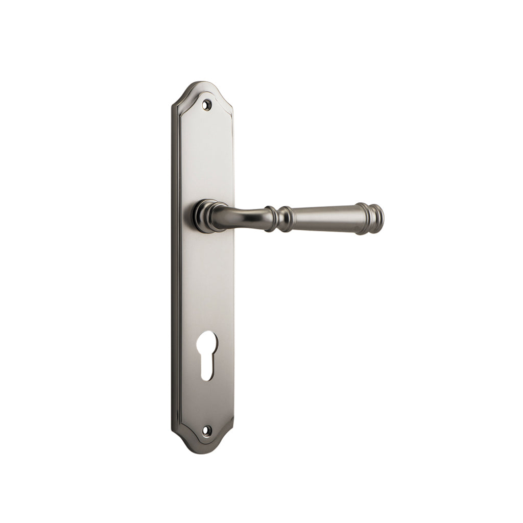 Verona Lever - Shouldered Backplate Satin Nickel / Entrance / Lever Set Only
