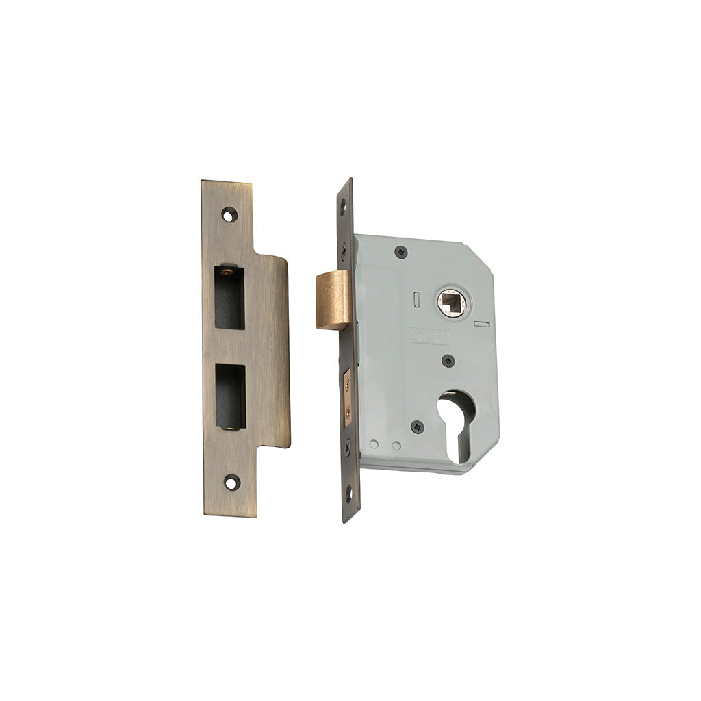 Euro Mortice Lock Antique Brass / 46mm