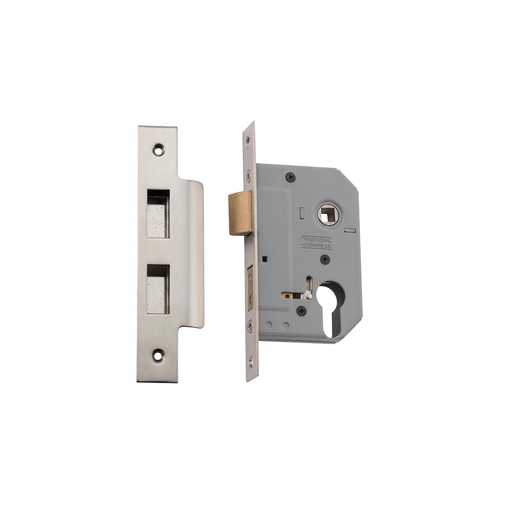 Euro Mortice Lock Satin Nickel / 46mm