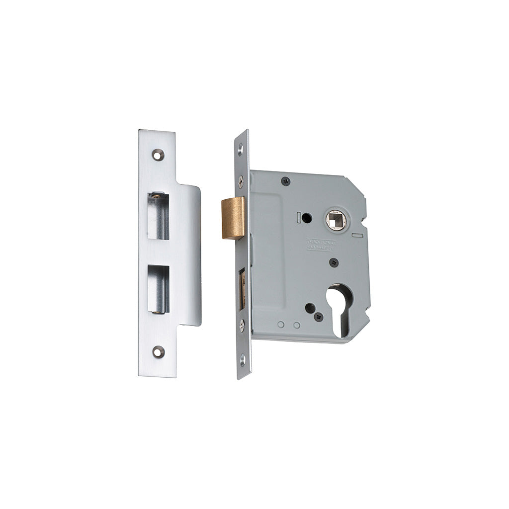 Euro Mortice Lock Satin Chrome / 57mm