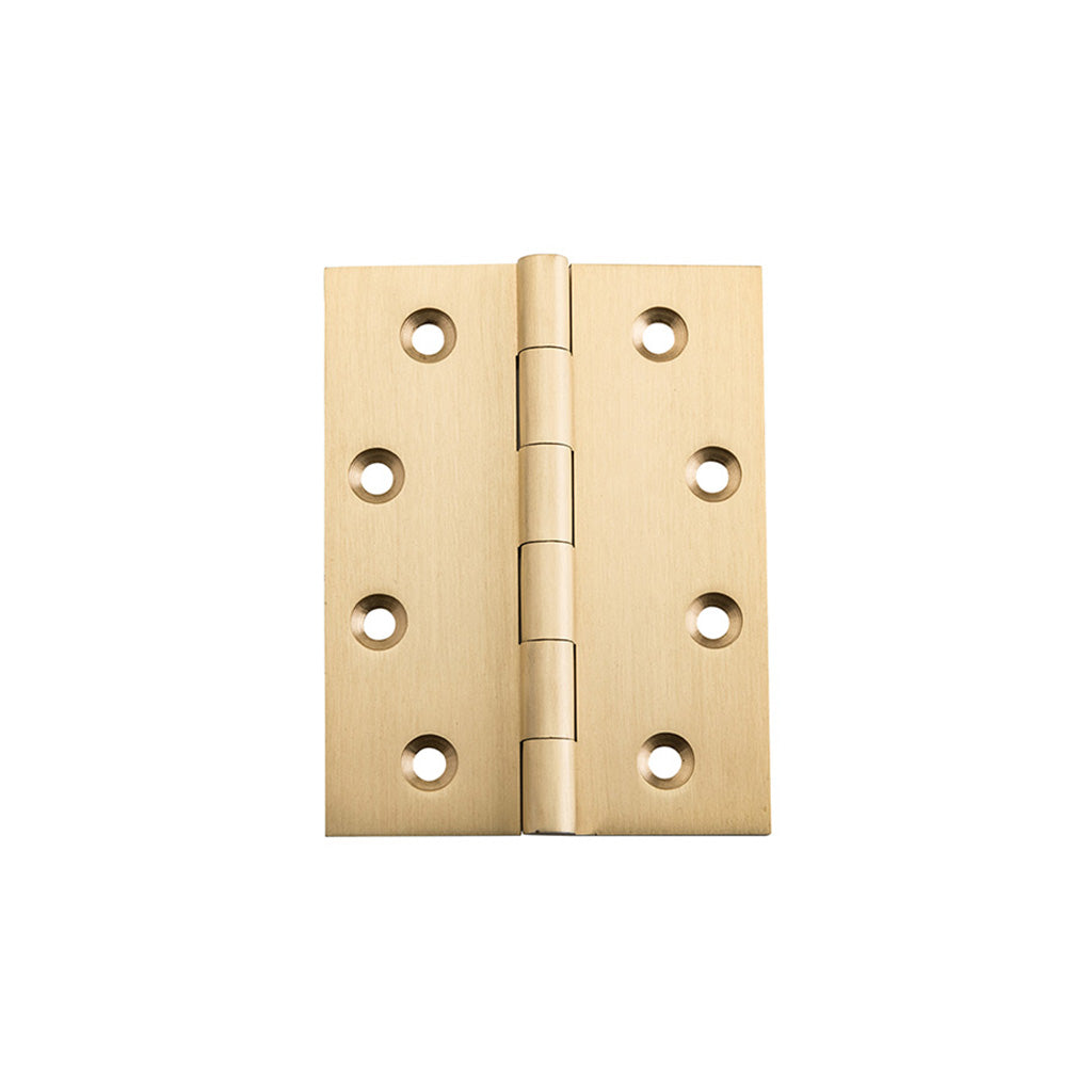 Fixed Pin Hinge - H100xW75mm Satin Brass