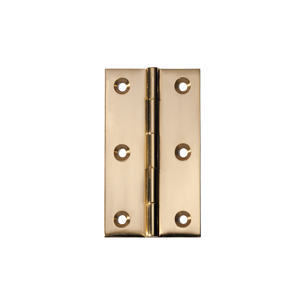 Fixed Pin Hinge - H89xW50mm Polished Brass