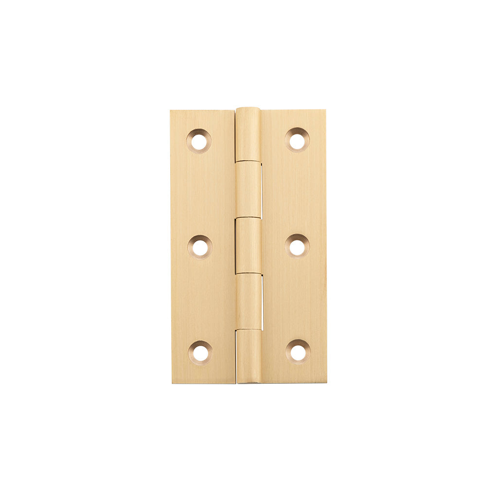 Fixed Pin Hinge - H89xW50mm Satin Brass