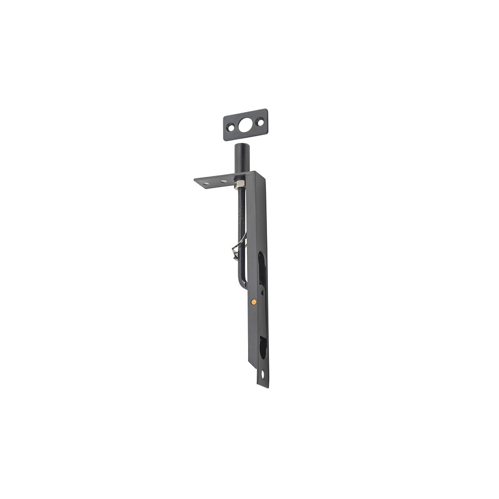Flush Bolt Matt Black / 150mm