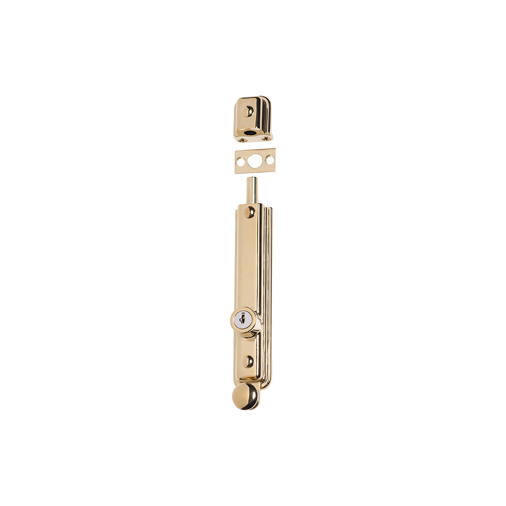 Locking Surface Mounted Bolt Anti-tarnish Brass / 150mm