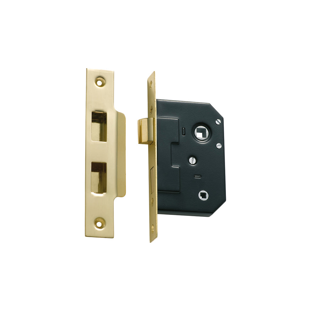 Privacy Mortice Lock Polished Brass / 44mm