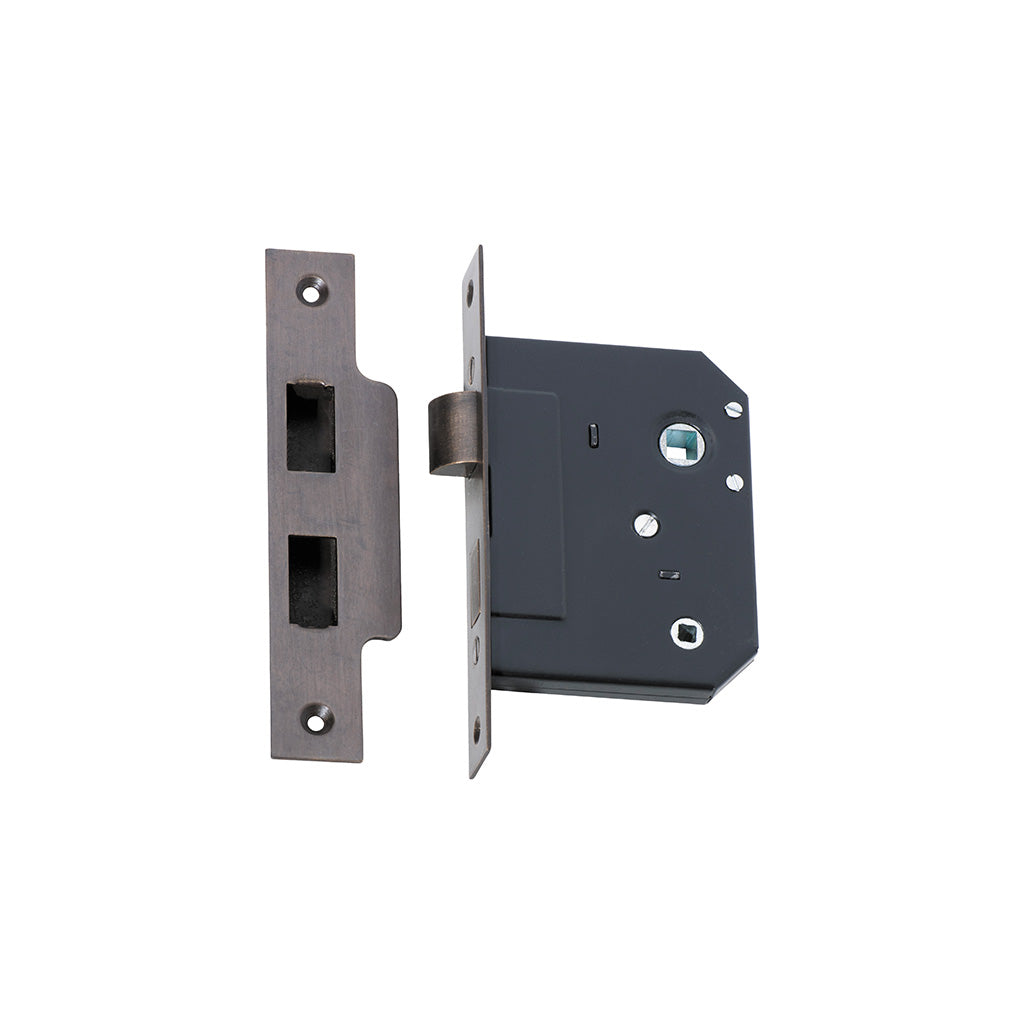Privacy Mortice Lock Antique Brass / 57mm