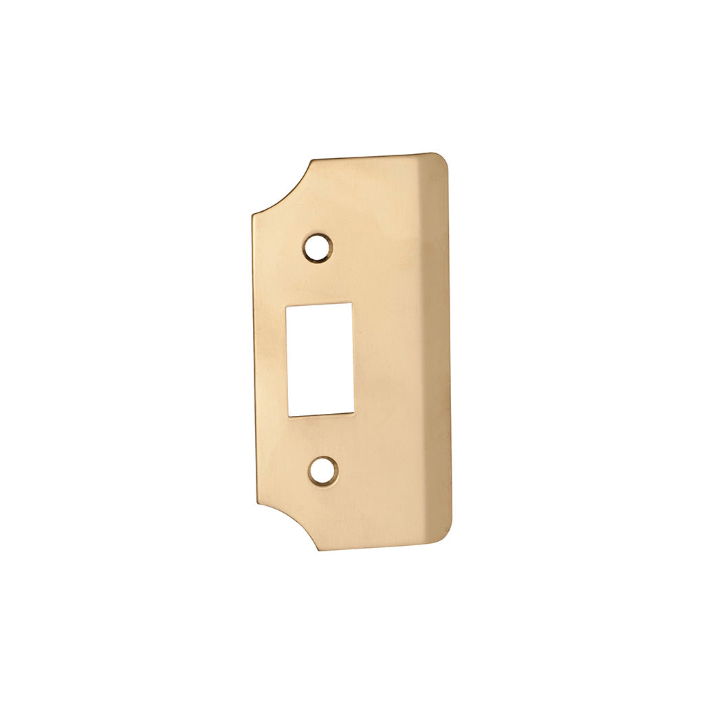 Tube Latch Rebate Kit Extension Plate Polished Brass