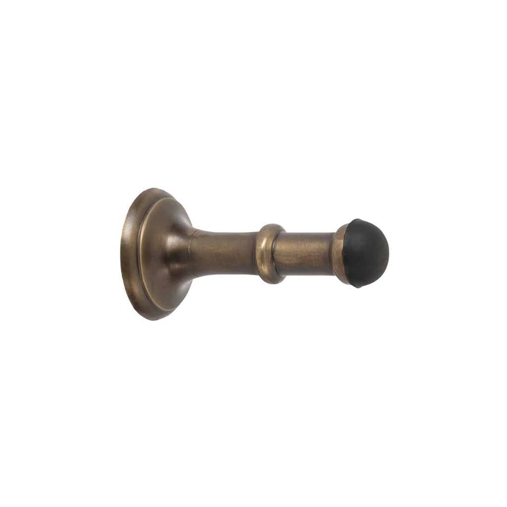 Small Concealed Fix Door Stop Antique Brass