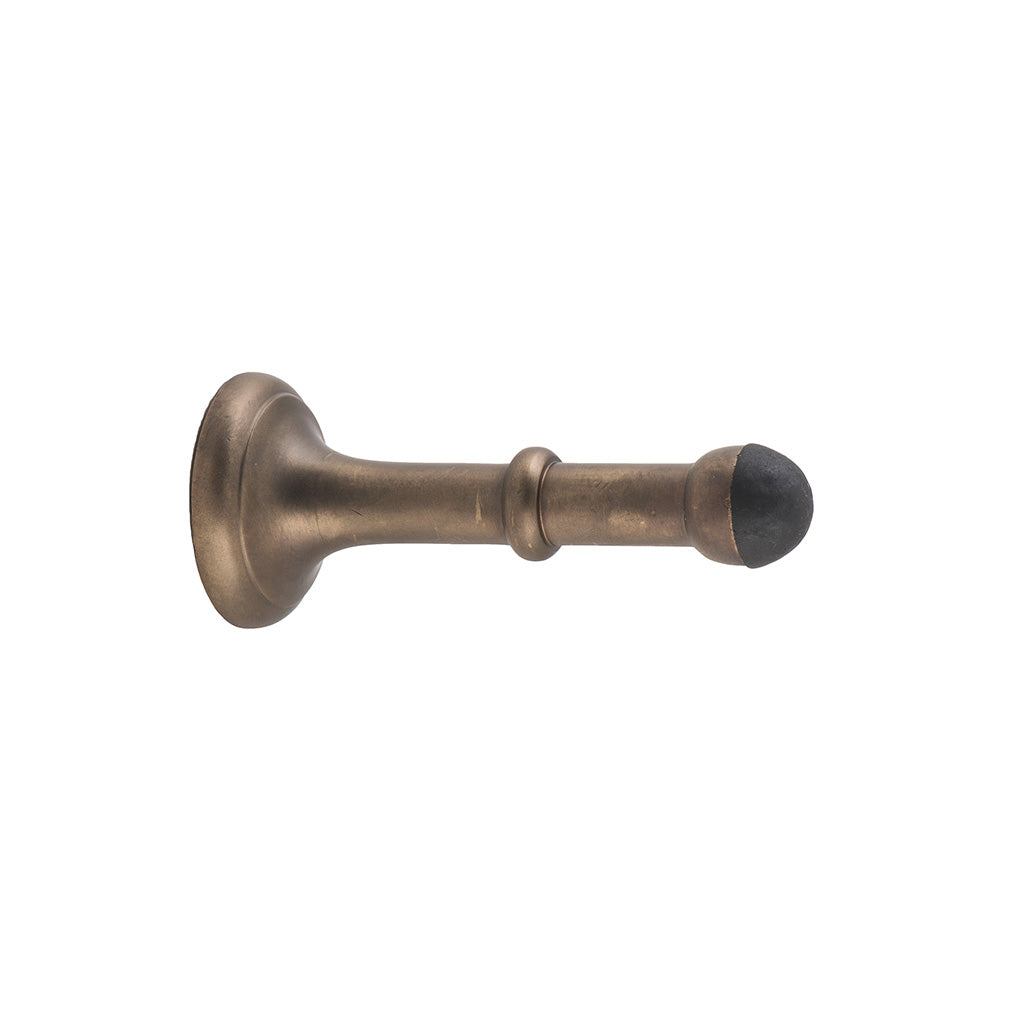 Large Concealed Fix Door Stop Antique Brass