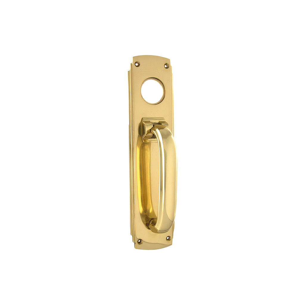 Deco Pull Handle - Knocker - H240xW60mm Polished Brass / 240mm