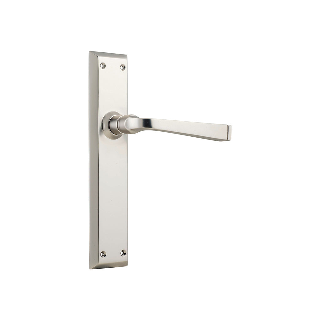 Menton Lever - Long Backplate Satin Nickel / Passage / Lever Set Only