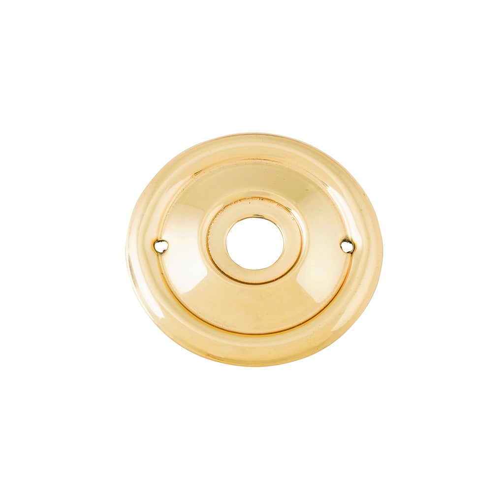 Milled Edge Mortice Knob Backplates - 52mm Polished Brass / Passage / Lever Set Only