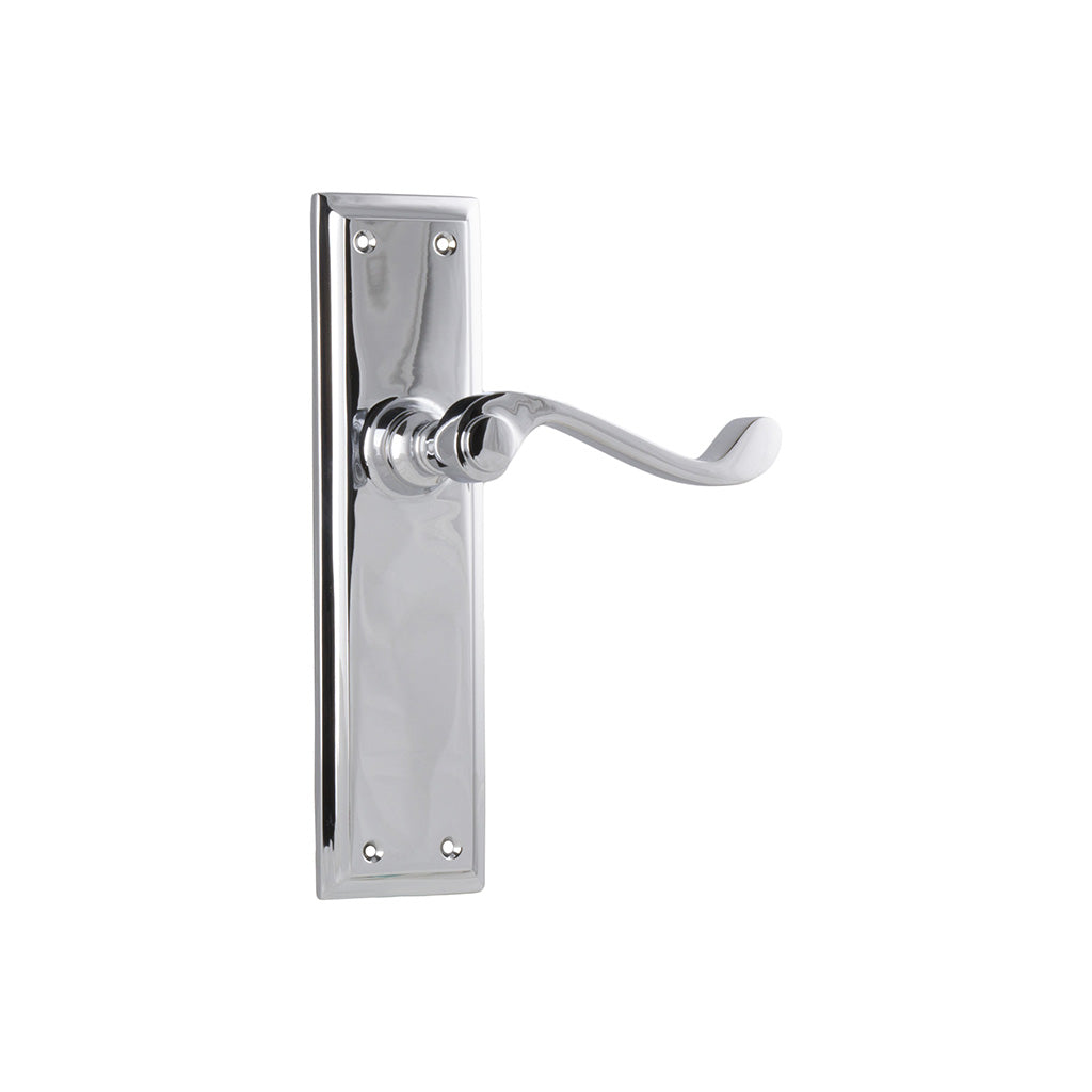 Milton Lever - Long Backplate Chrome Plated / Passage / Lever Set Only