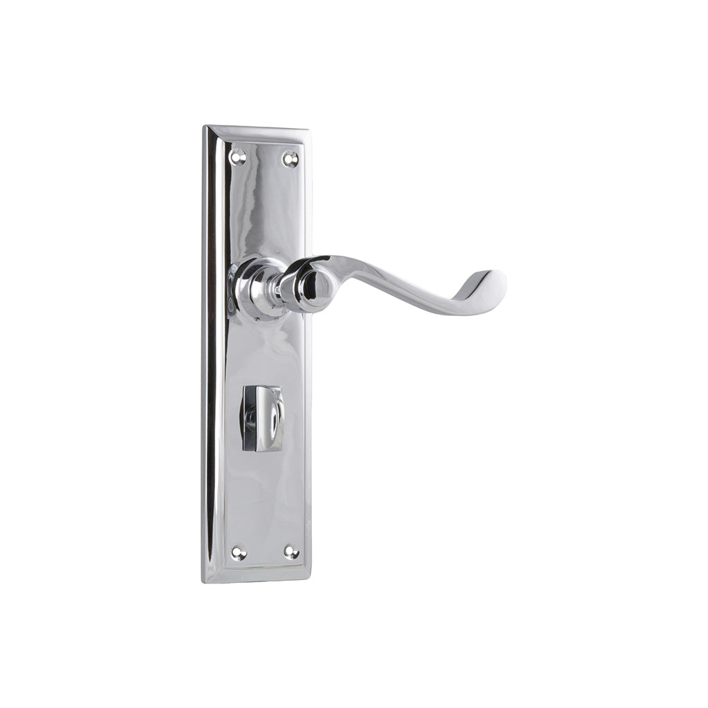 Milton Lever - Long Backplate Chrome Plated / Privacy / Lever Set Only