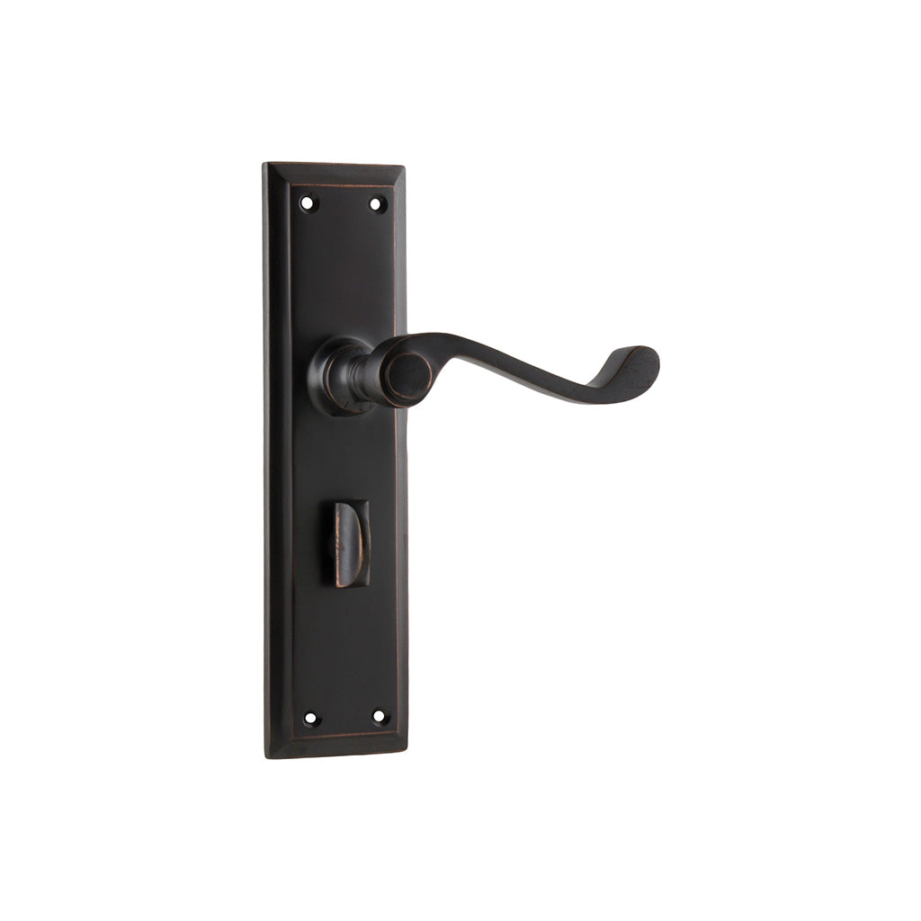 Milton Lever - Long Backplate Antique Copper / Privacy / Lever Set Only