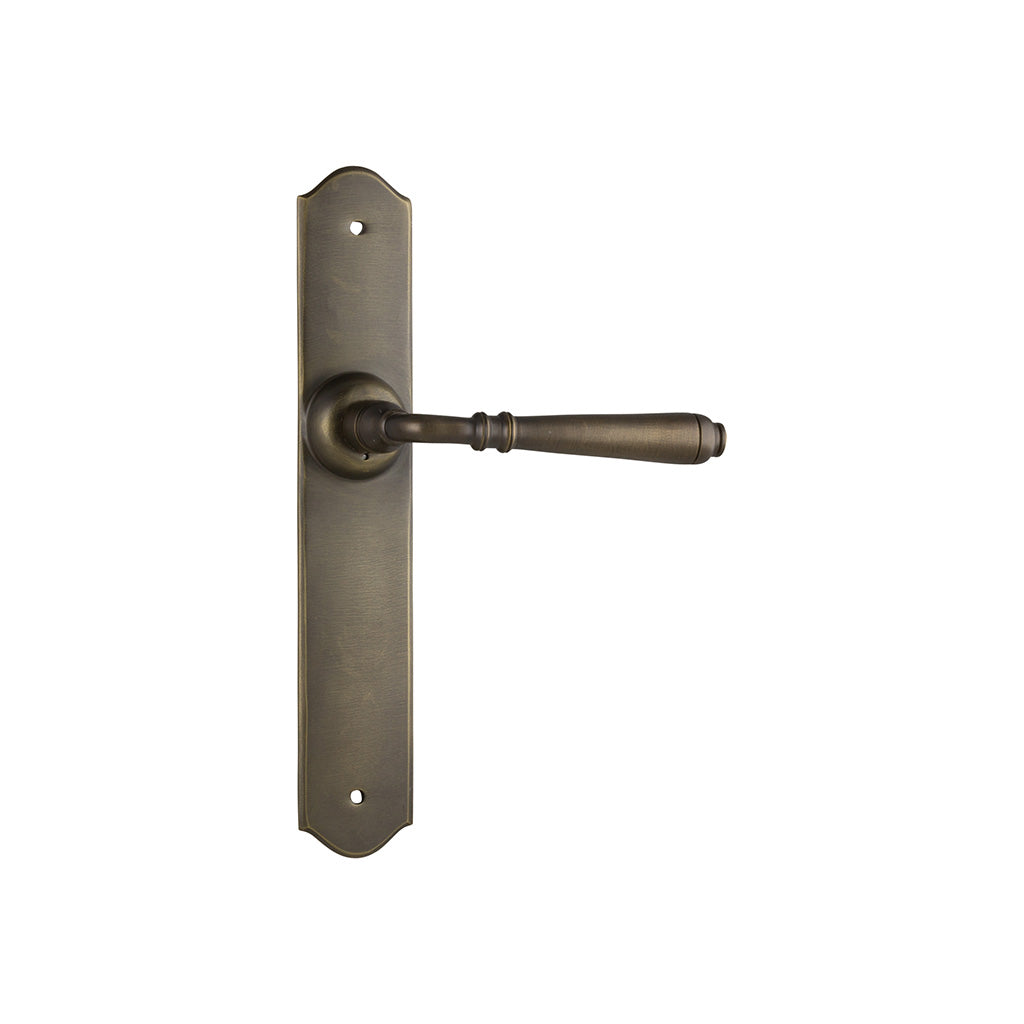 Reims Lever - Long Backplate Antique Brass / Passage / Lever Set Only