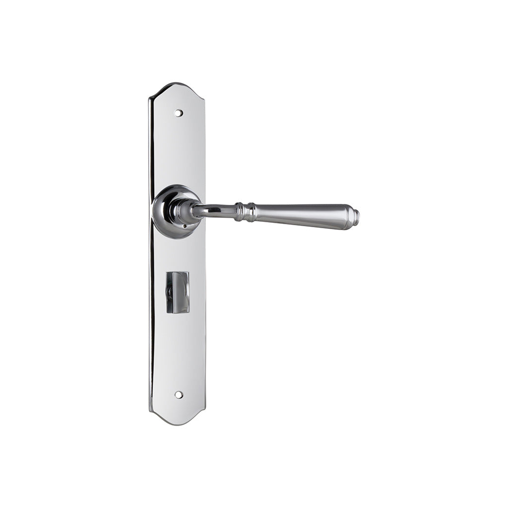 Reims Lever - Long Backplate Chrome Plated / Privacy / Lever Set Only