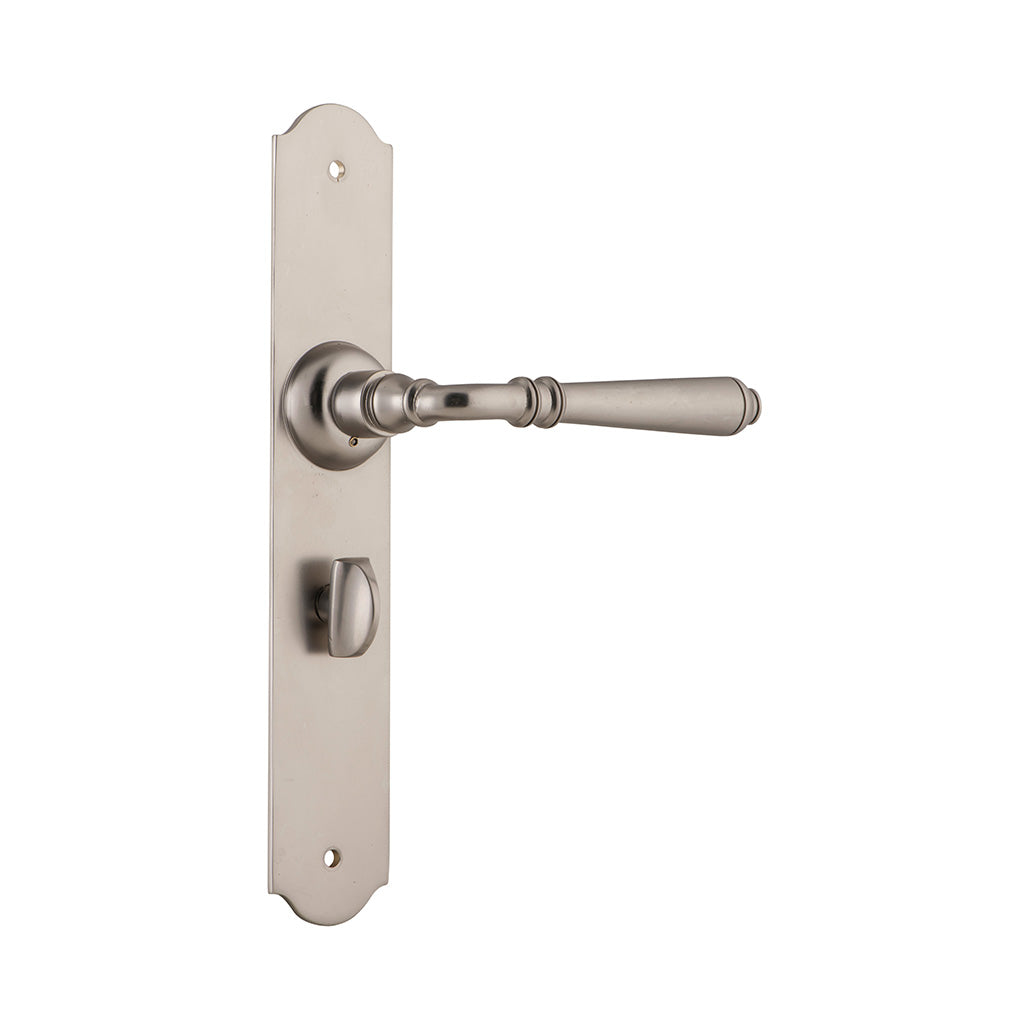 Reims Lever - Long Backplate Satin Nickel / Privacy / Lever Set Only