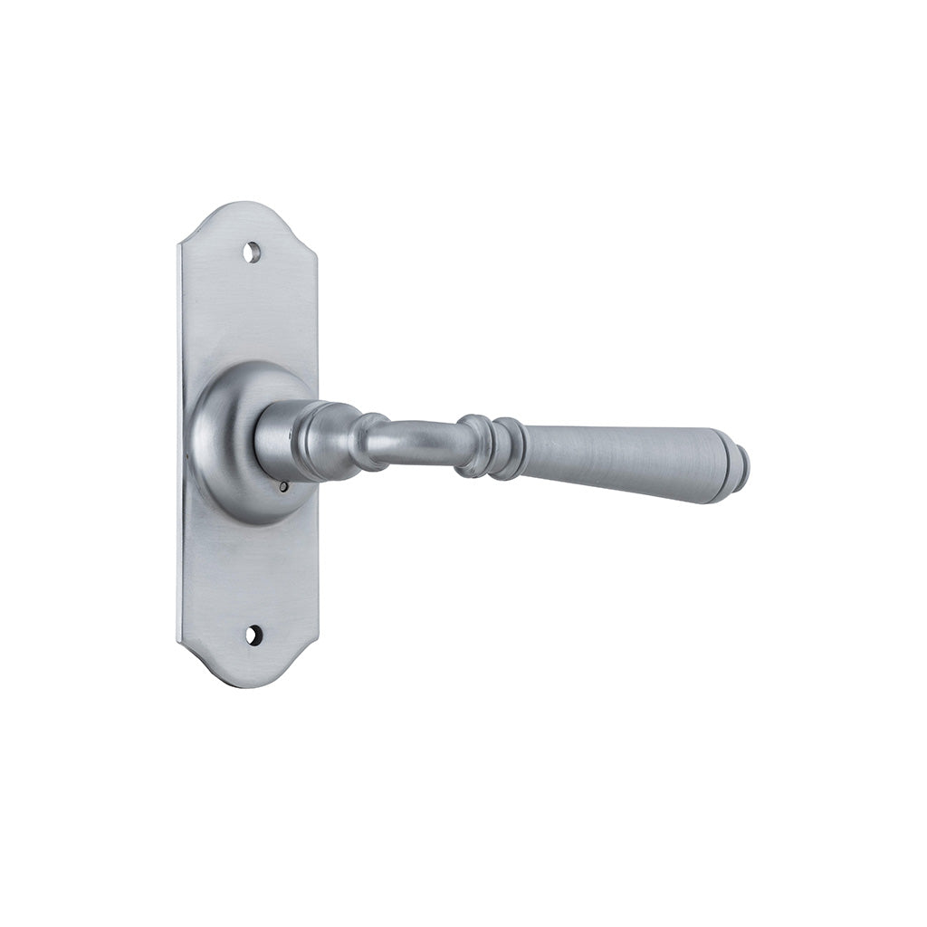 Reims Lever - Short Backplate Satin Chrome / Passage / Lever Set Only