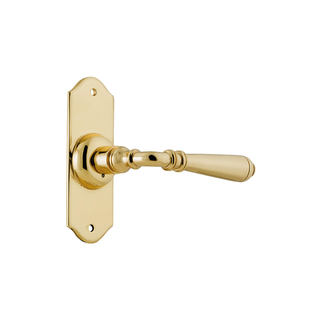 Reims Lever - Short Backplate Polished Brass / Passage / Lever Set Only