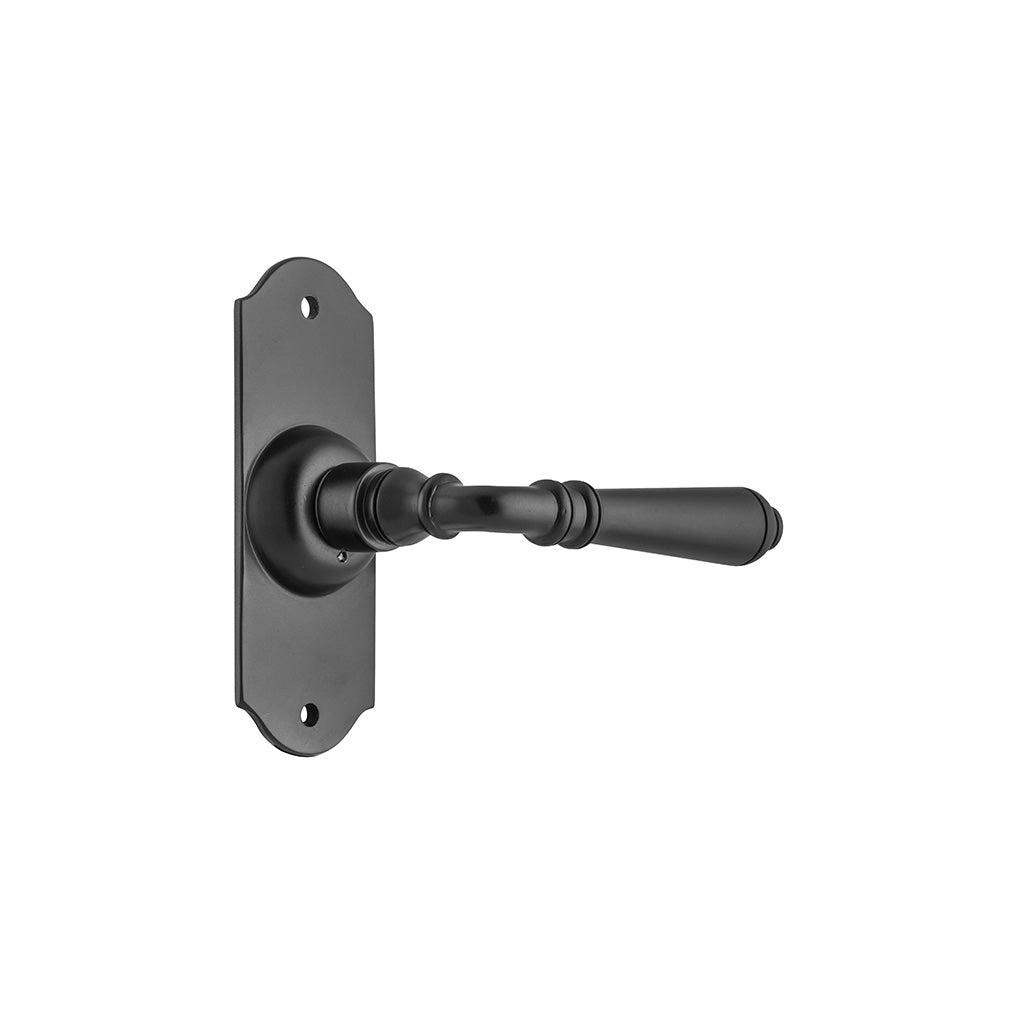 Reims Lever - Short Backplate Matt Black / Passage / Lever Set Only