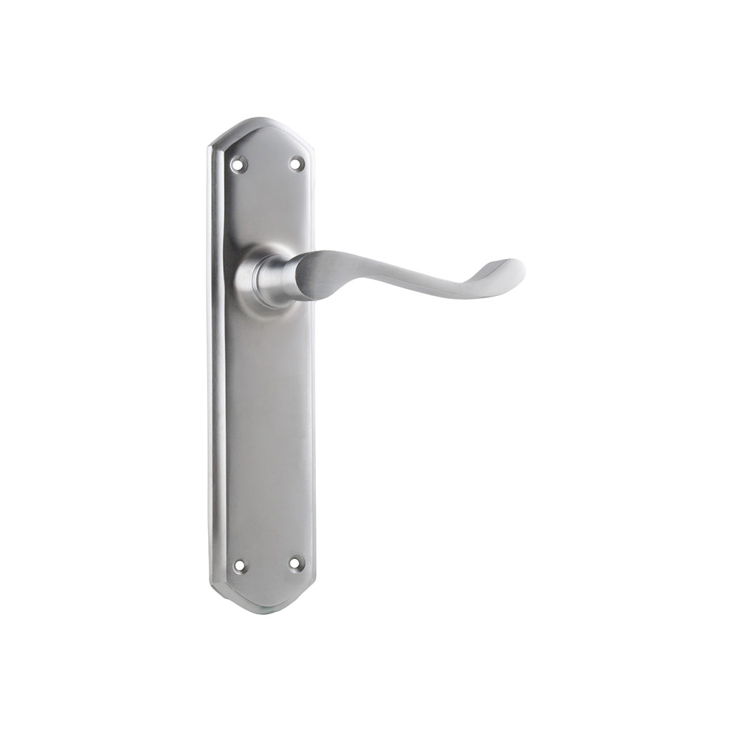 Windsor Lever - Long Backplate Satin Chrome / Passage / Lever Set Only
