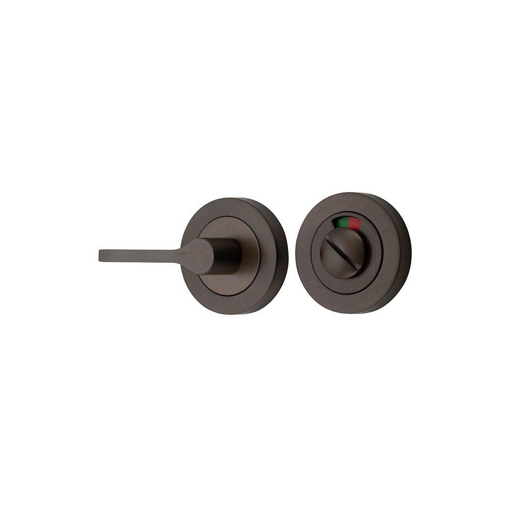 Accessibility Privacy Turn with Indicator - Round Signature Brass