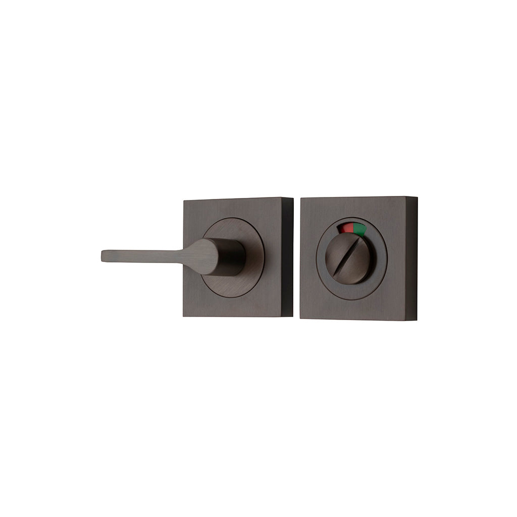 Accessibility Privacy Turn with Indicator - Square Signature Brass