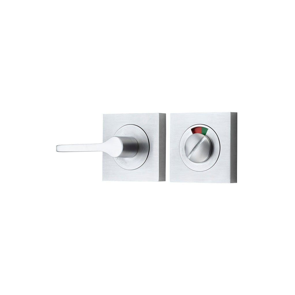 Accessibility Privacy Turn with Indicator - Square Brushed Chrome