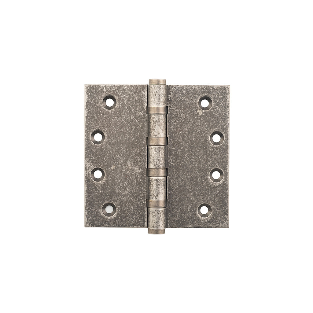 Ball Bearing Hinge - H100xW100mm Rumbled Nickel